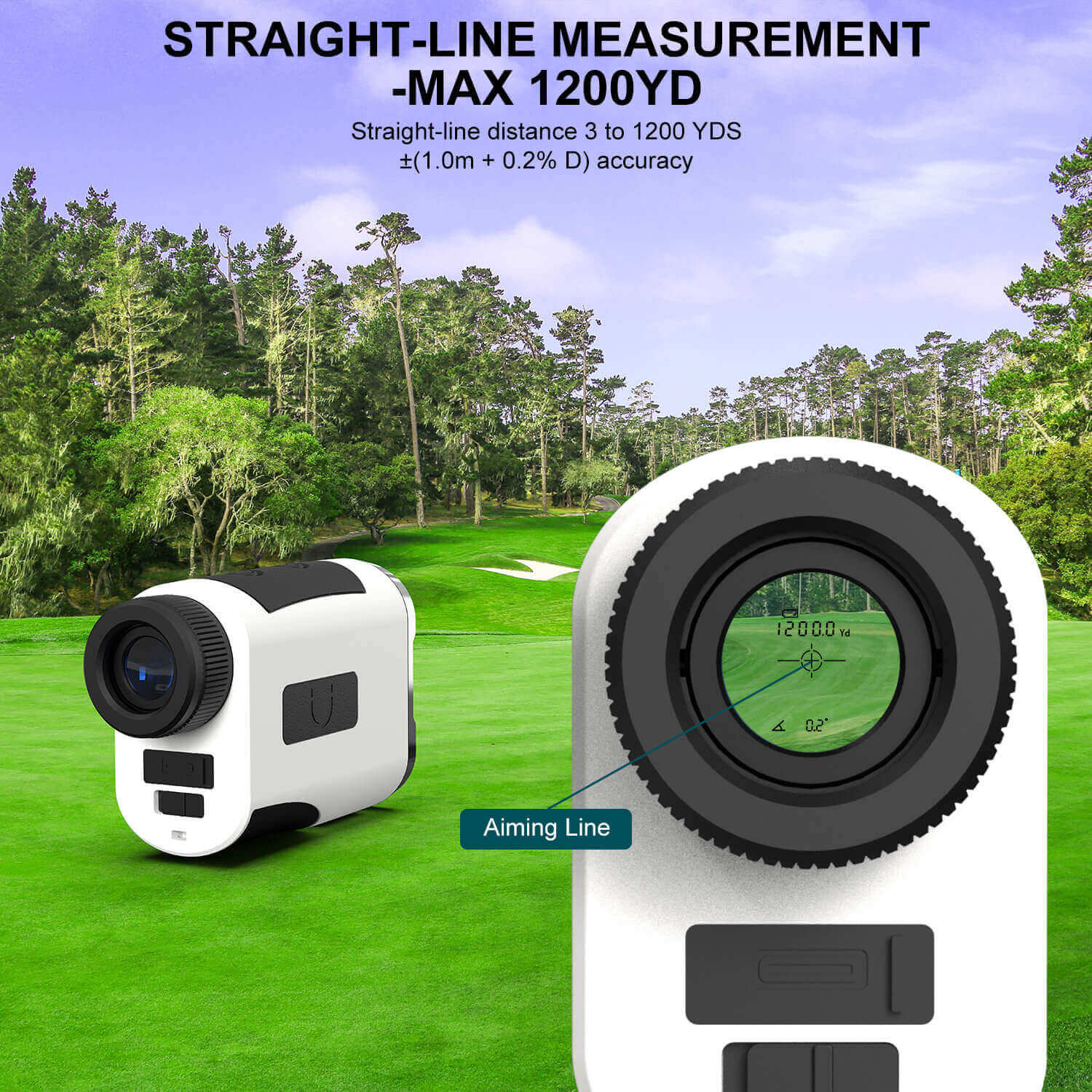 Hanmatek GR1200 telemetro laser golf 1200 yard pendenza