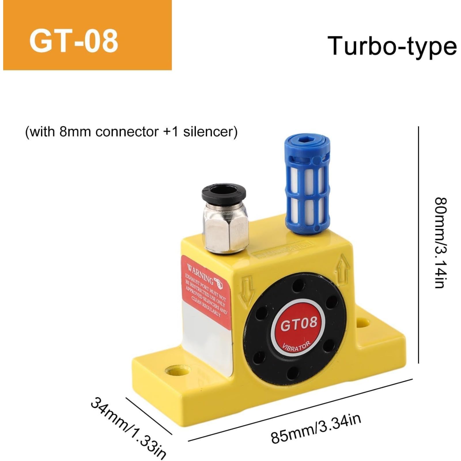 TICFOX GT8 vibratore pneumatico turbina G1/8 2400N