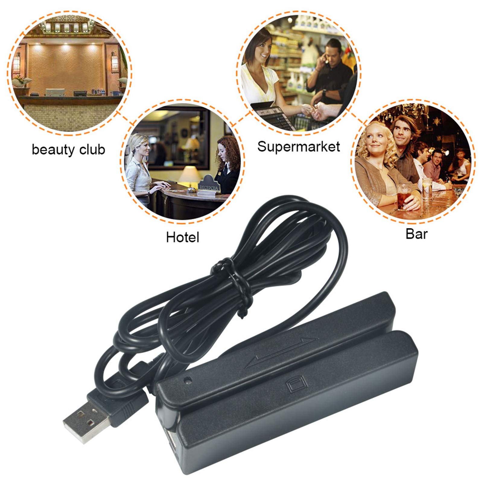 Ticfox MSR580 Lettore Banda Magnetica USB 3 Tracce
