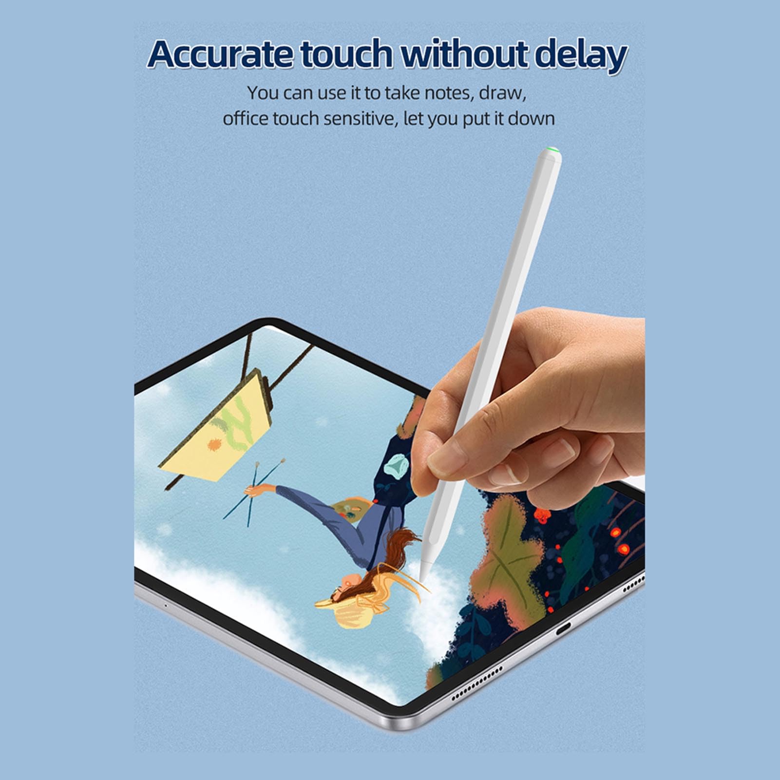 TICFOX Penna Touch Capacitiva Bianca per Tablet e Touchscreen