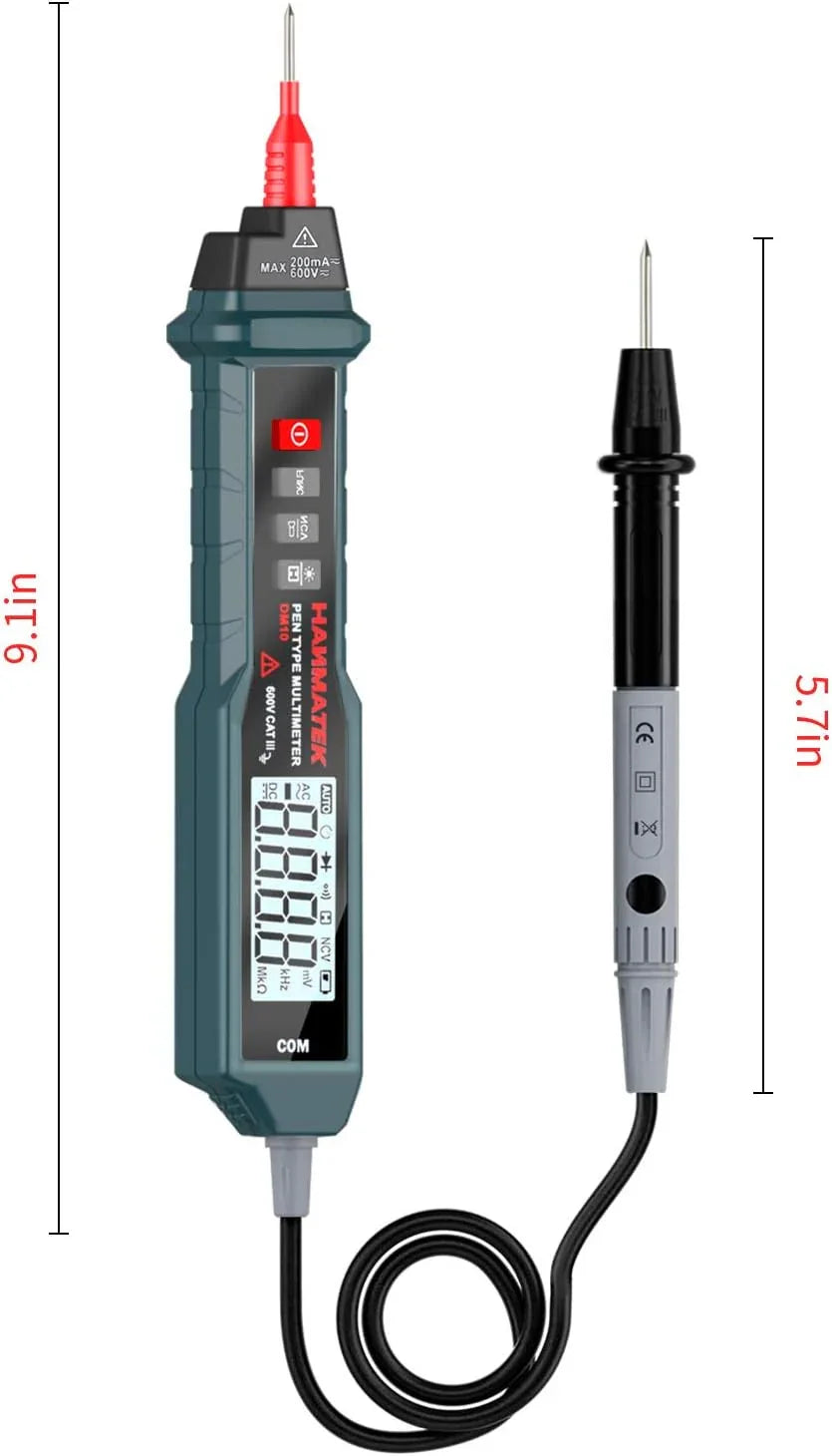 Hanmatek DM10 Multimetro a Penna NCV con Torcia