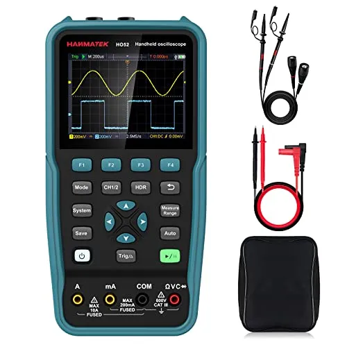Hanmatek HO52 Oscilloscopio Portatile 50MHz 2 in 1