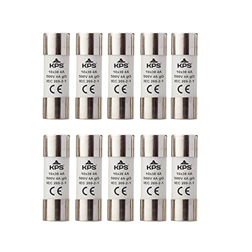 KPS fusibili cilindrici 10x38 4A 500V GG 10 pezzi