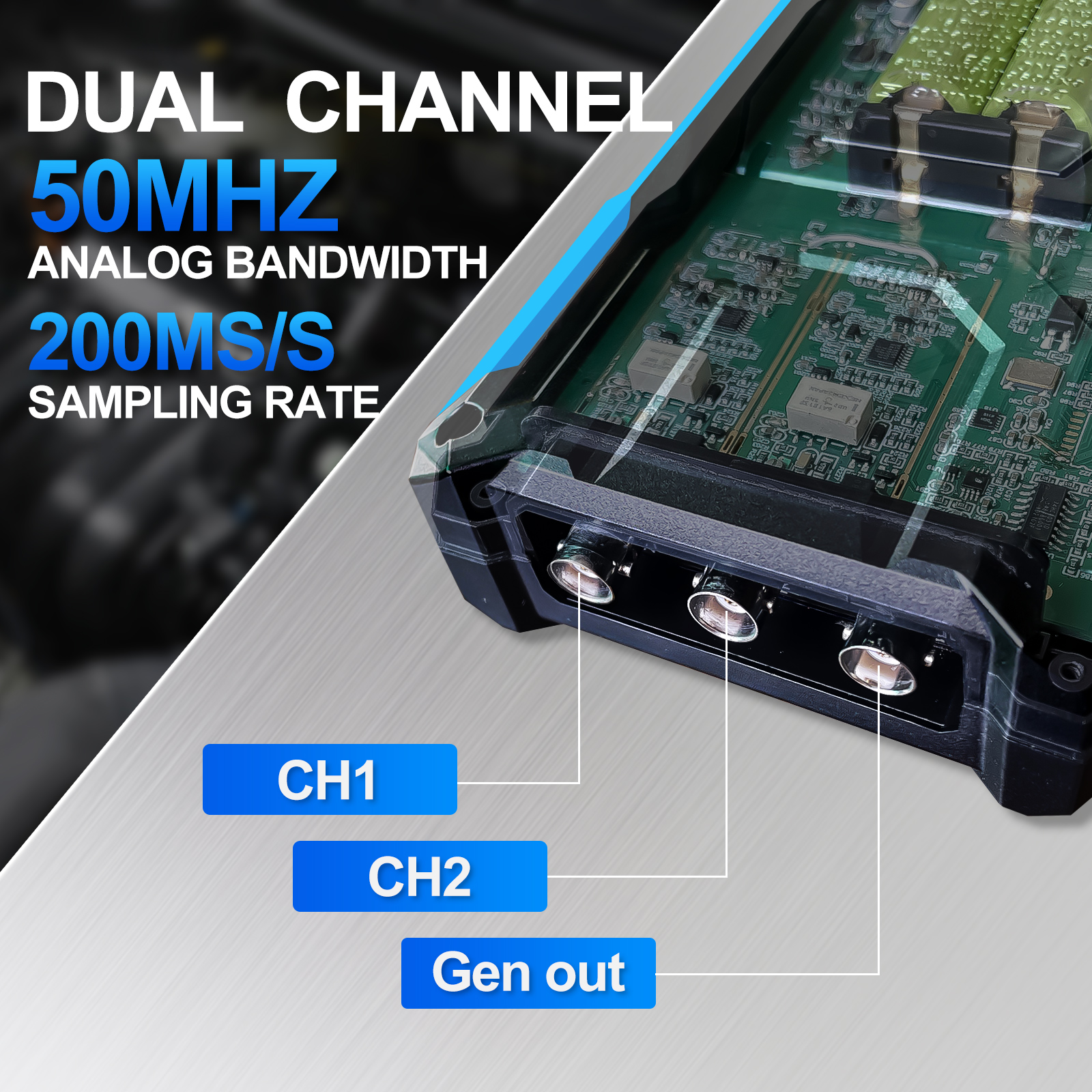 E-One ET202D Multimetro Oscilloscopio 80MHz 6000 Conti