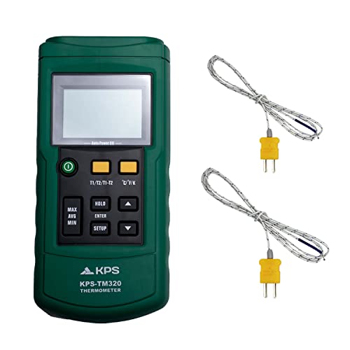 KPS TM320 termometro digitale 2 canali termocoppia J/K/T/E