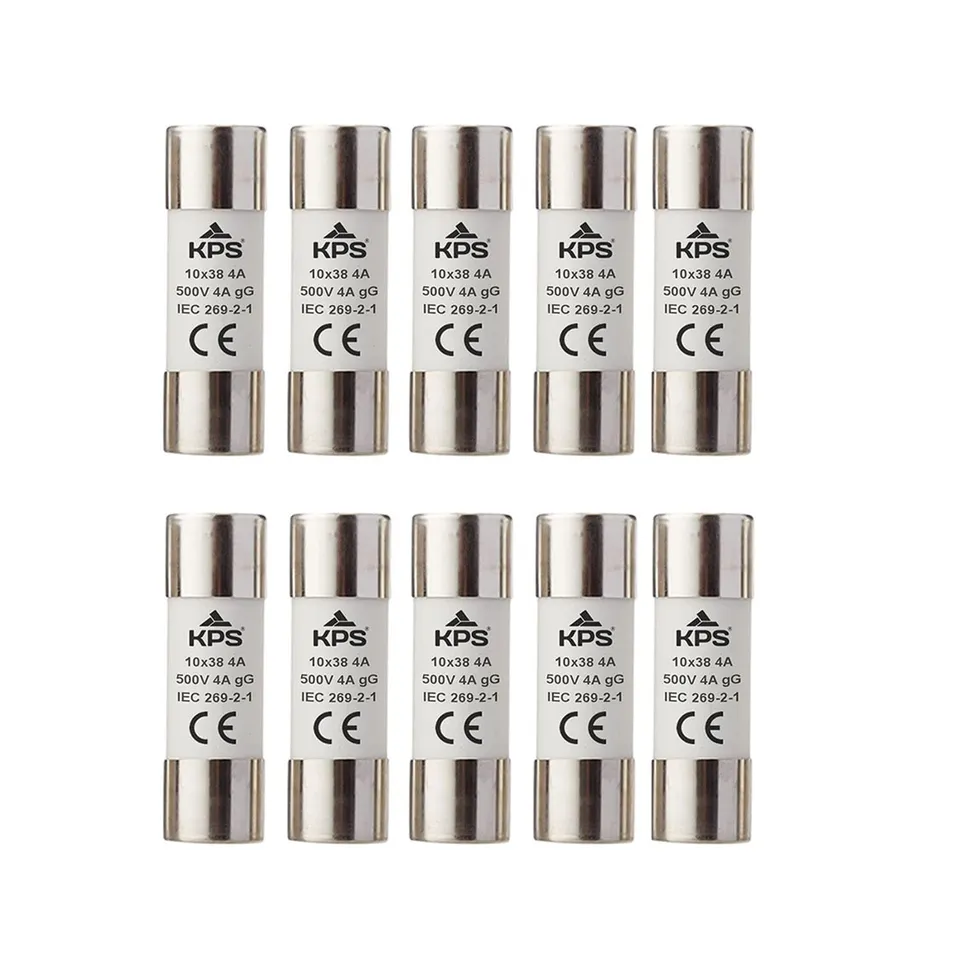 KPS fusibili cilindrici 10x38 4A 500V GG 10 pezzi
