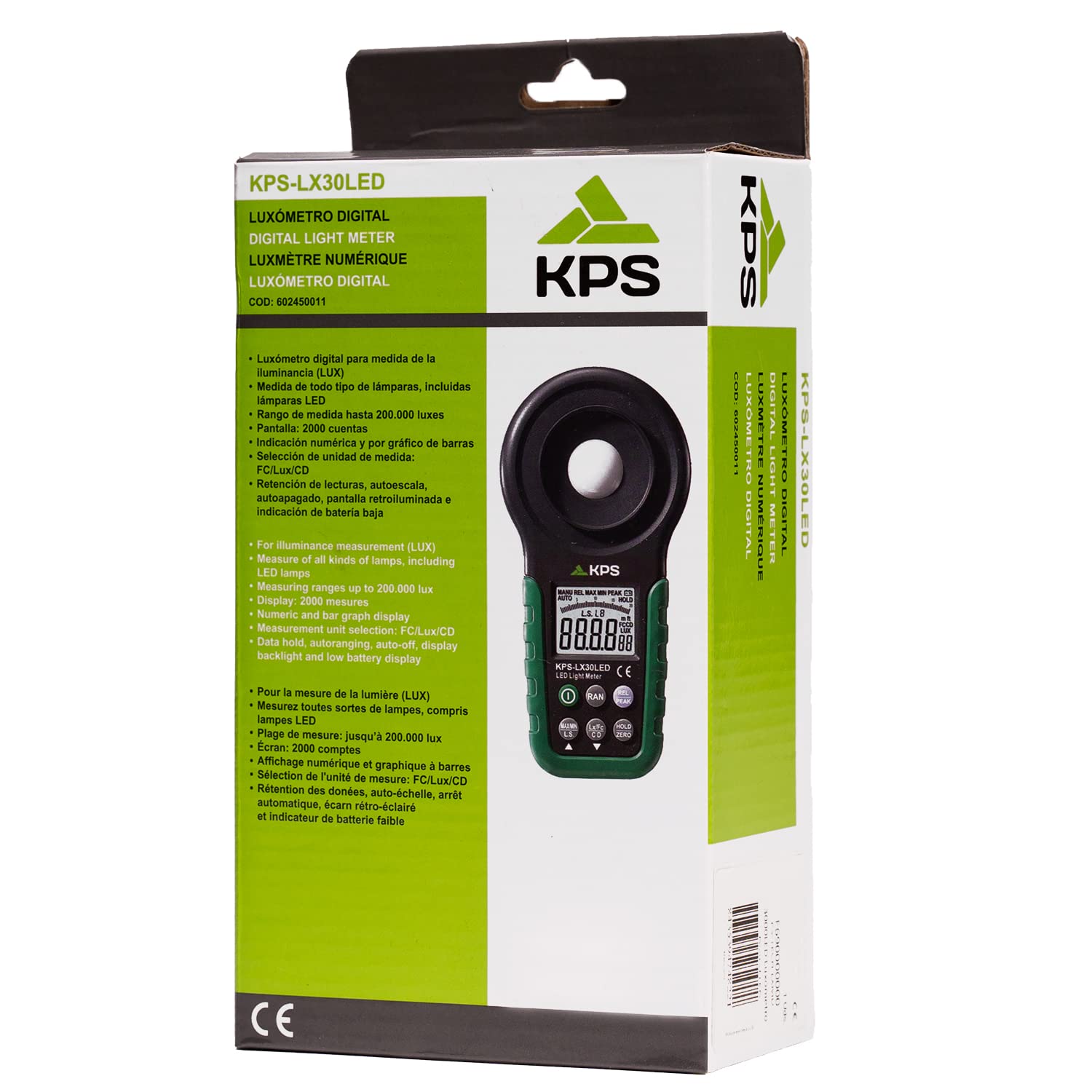 KPS LX30LED Luxometro Digitale LED fino a 200000 lux
