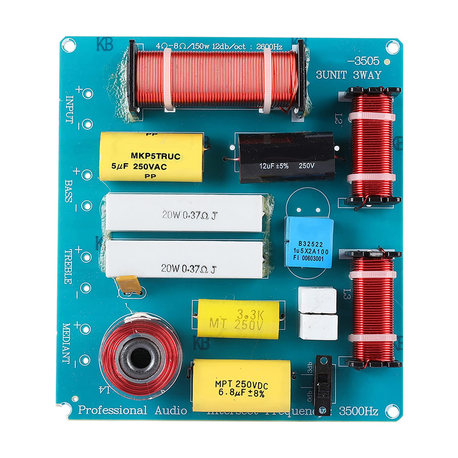 TICFOX crossover 3 vie 300W filtro altoparlanti 4-8 Ohm