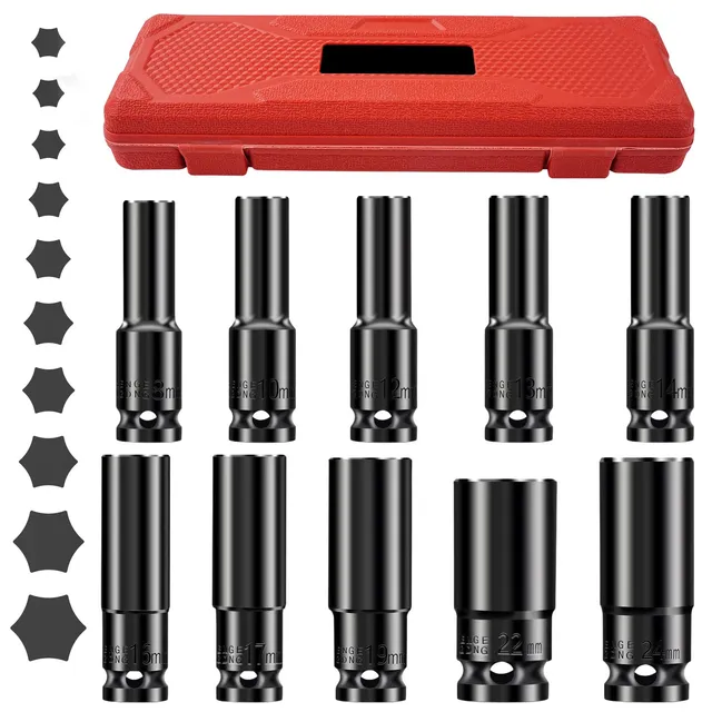 TICFOX Set 10 Bussole a Percussione Profonde 8-24 mm 1/2"