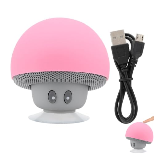 Ticfox altoparlante bluetooth fungo rosa con ventosa