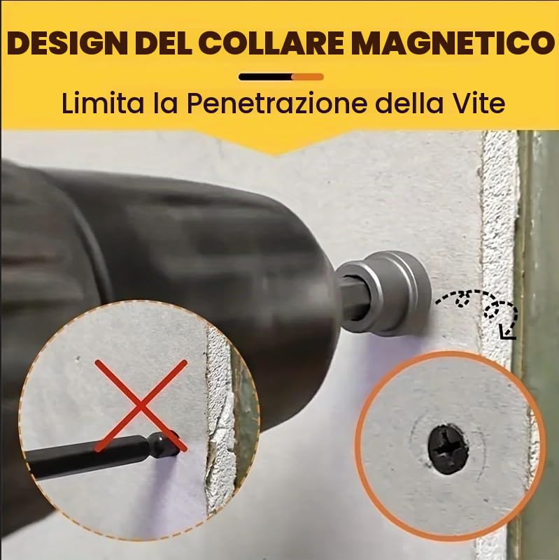 Ticfox Bit PH2 Cartongesso Magnetici Arresto 10 Pezzi