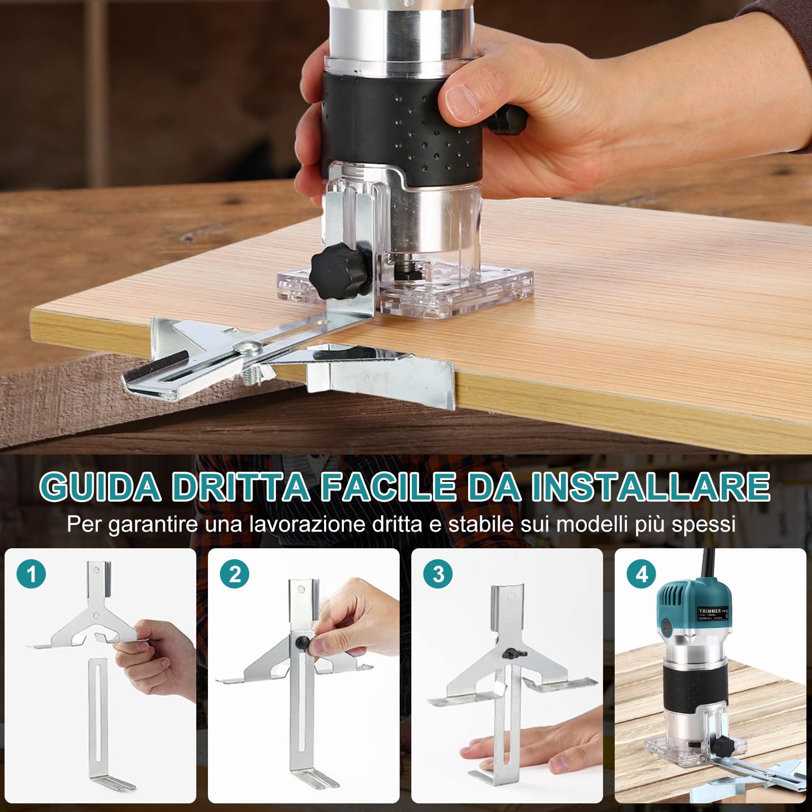 TICFOX rifilatore fresatrice verticale 800W 15 frese