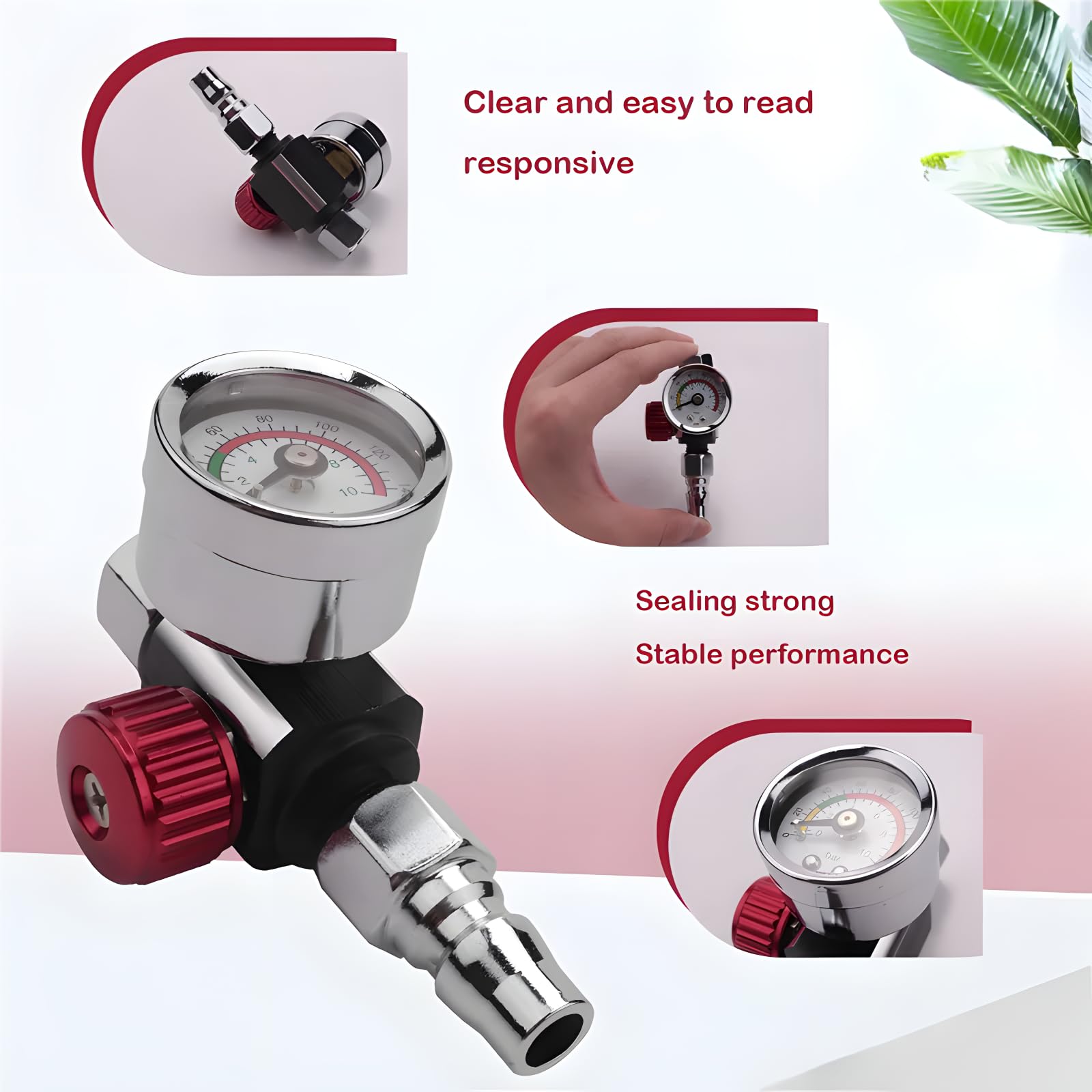 TICFOX regolatore aria G1/4 manometro 10 bar inox