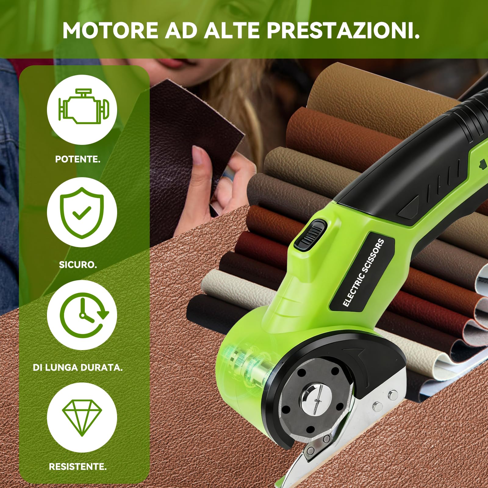 Ticfox Forbici Elettriche 4,2V Senza Fili 2 Lame