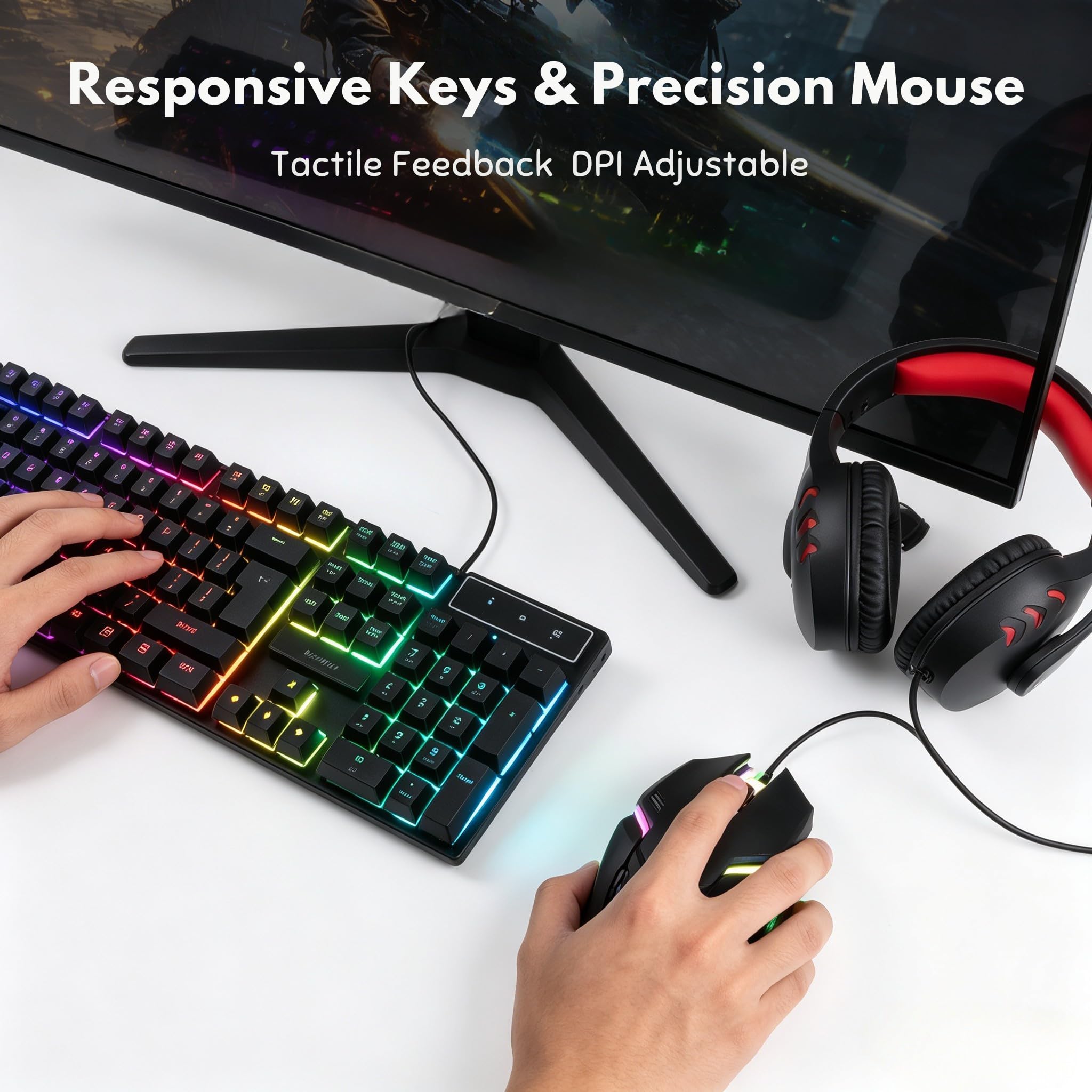 Ticfox T-Wolf TF800 kit gaming 4in1 retroilluminato