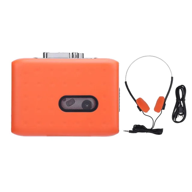 Ticfox lettore cassette portatile USB-C MP3 arancione