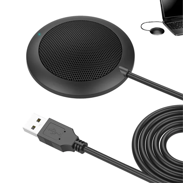 TICFOX iTalk-02 Microfono USB da Tavolo Omnidirezionale 360°