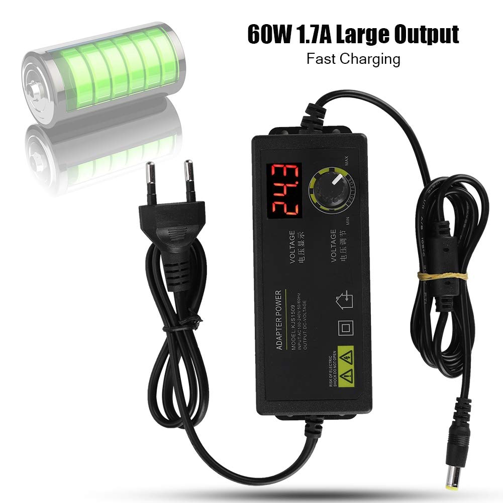 Ticfox Alimentatore Regolabile 3-36V 60W 1,7A LED