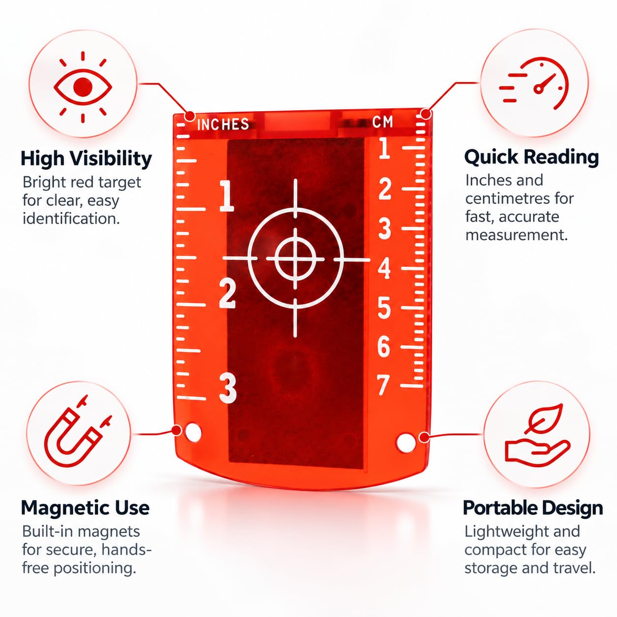 Ticfox target laser magnetico ABS 10x7 cm 2 pezzi