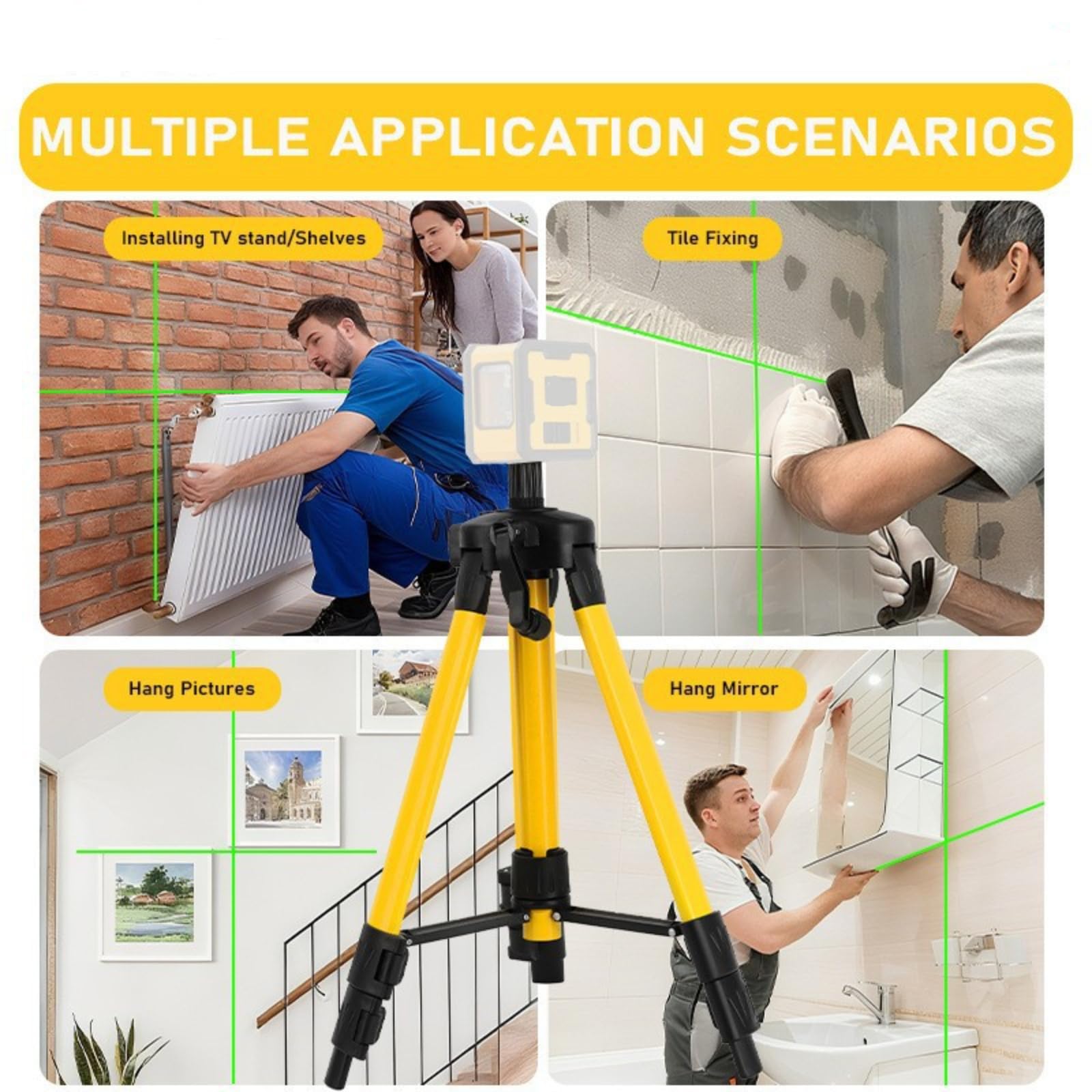 TICFOX Treppiede per Livella Laser 100 cm Filettatura 5/8"