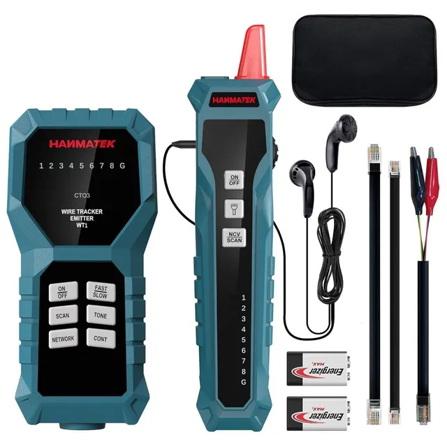 Hanmatek WT1 tester cavi rete RJ45 RJ11 con sonda