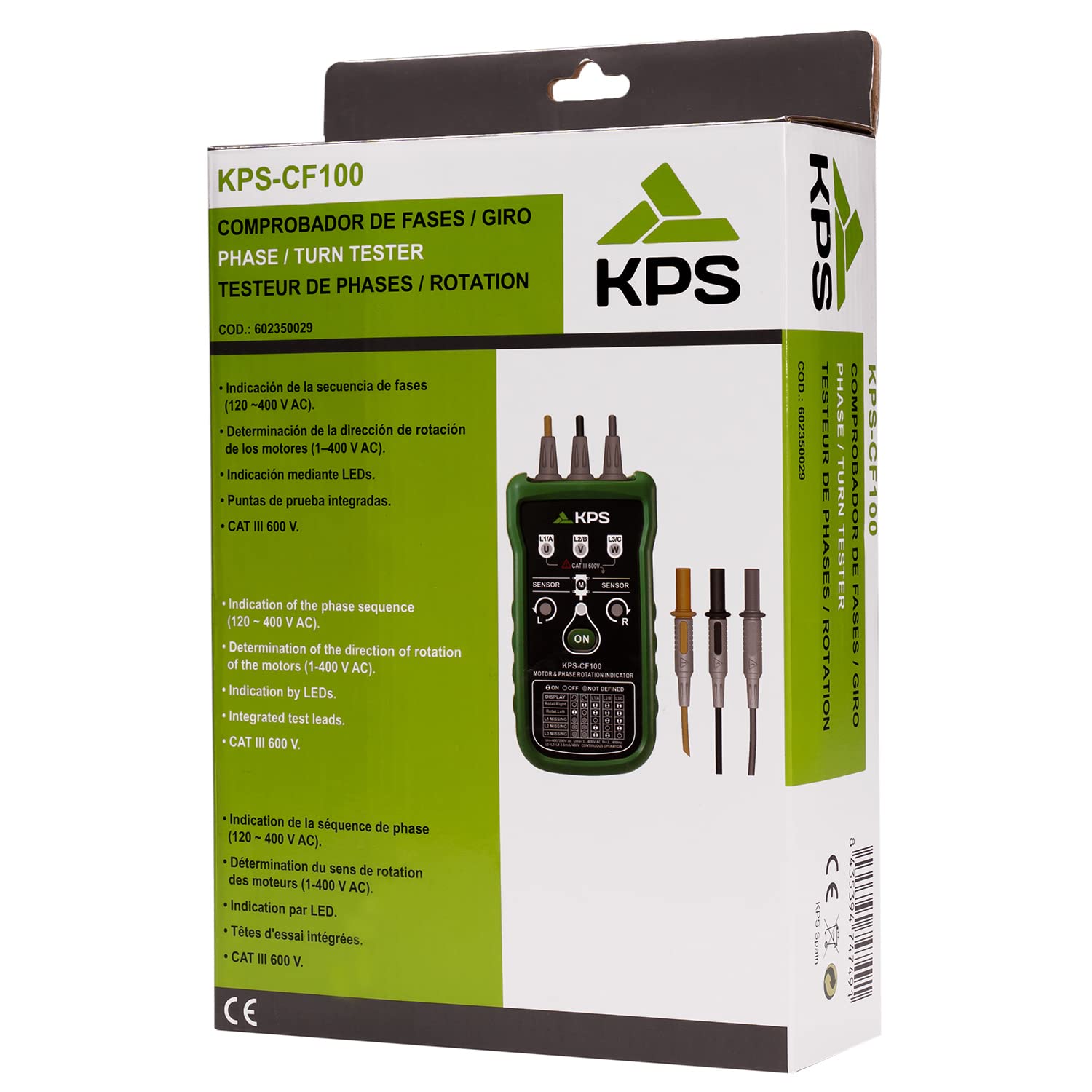 KPS CF100 tester sequenza fasi trifase