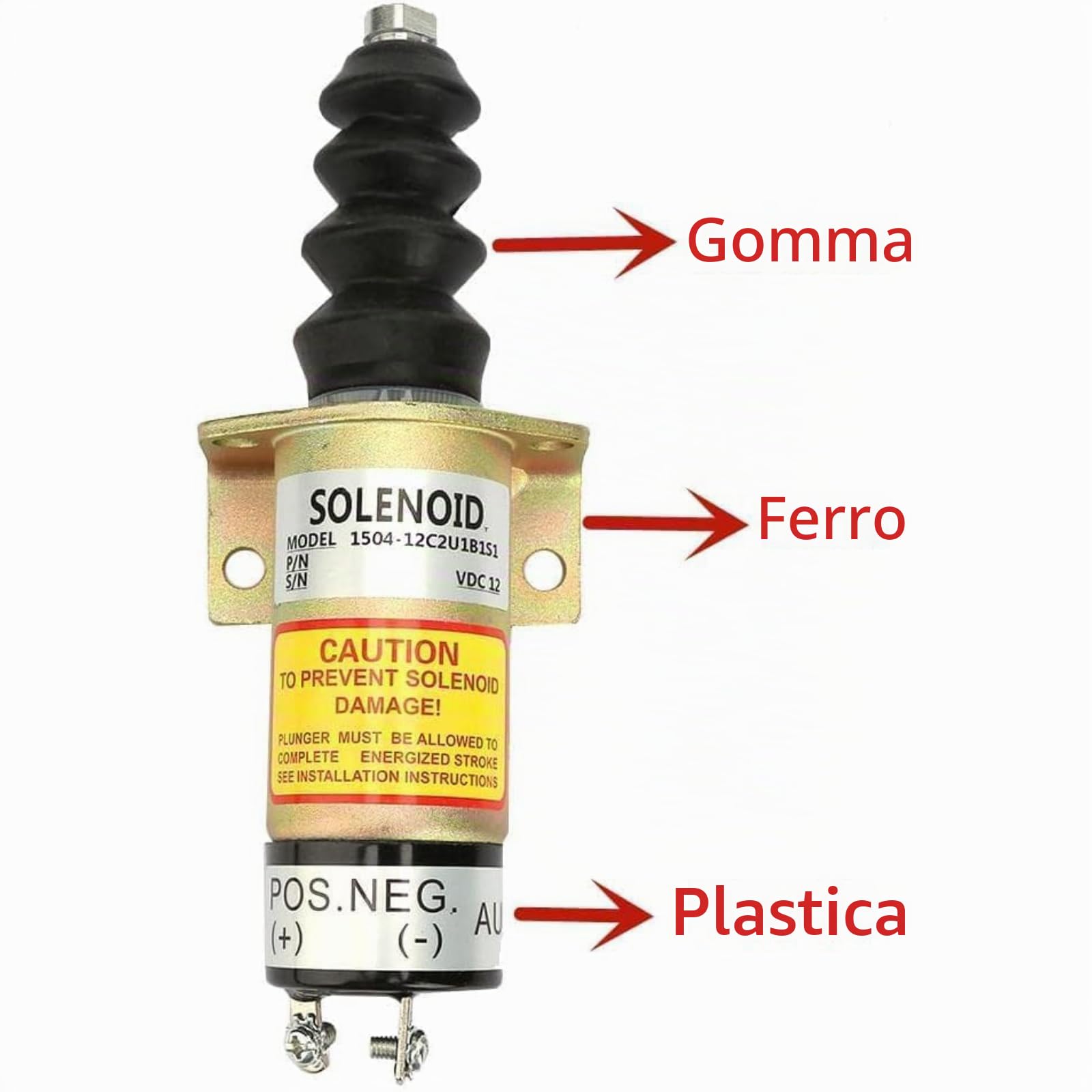 TICFOX 1504-12C2U1B1S1 solenoide arresto gasolio 12V