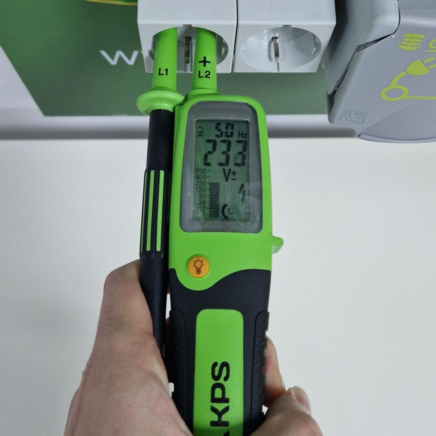 KPS TP3500LCD tester tensione 2 poli 750V TRMS