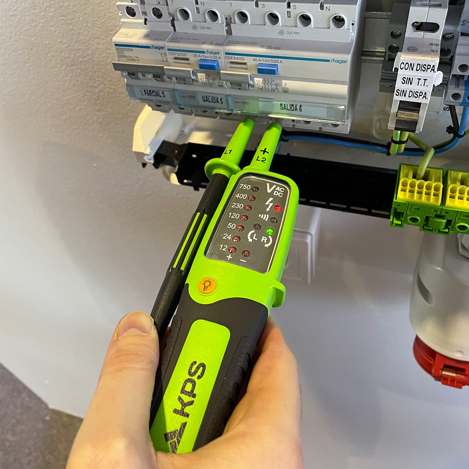 KPS TP3000LED tester tensione TRMS 750V con test RCD