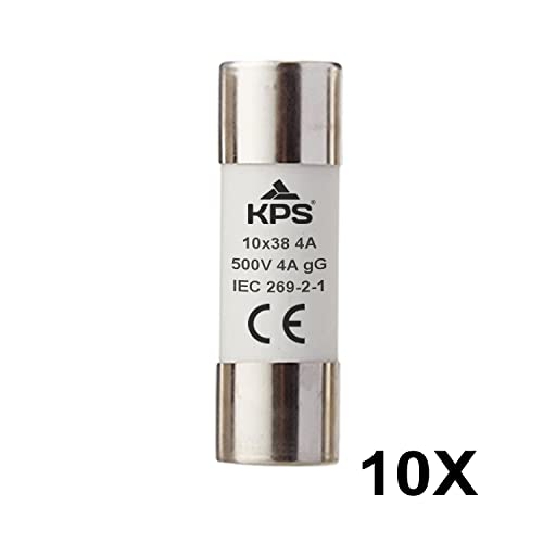 KPS fusibili cilindrici 10x38 4A 500V GG 10 pezzi