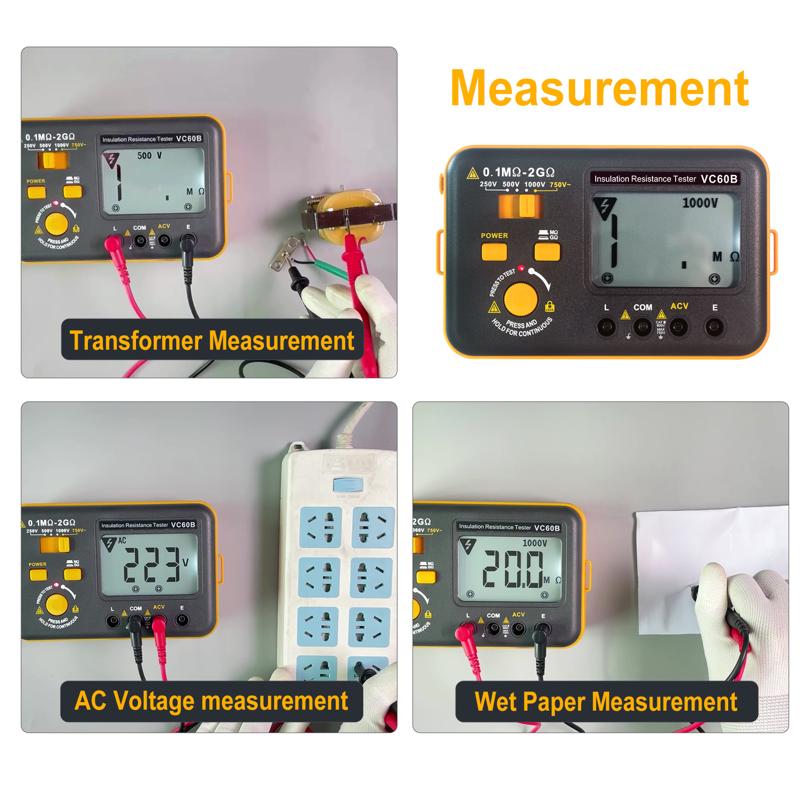 E-One VC60B megaohmetro tester isolamento 1000V