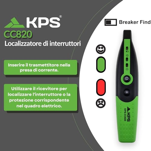 KPS CC820 tester prese Schuko localizzatore interruttori