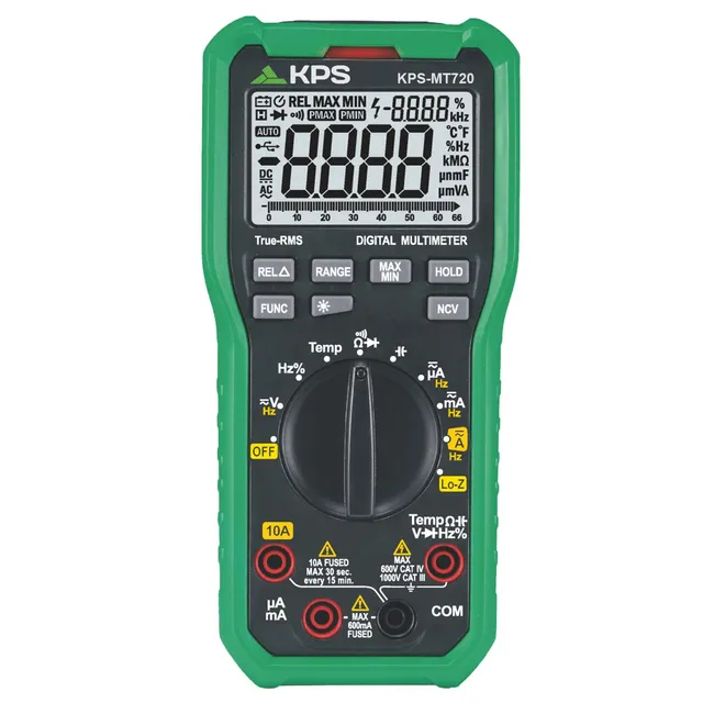 KPS MT720 Multimetro Digitale TRMS LO-Z 1000V CAT IV