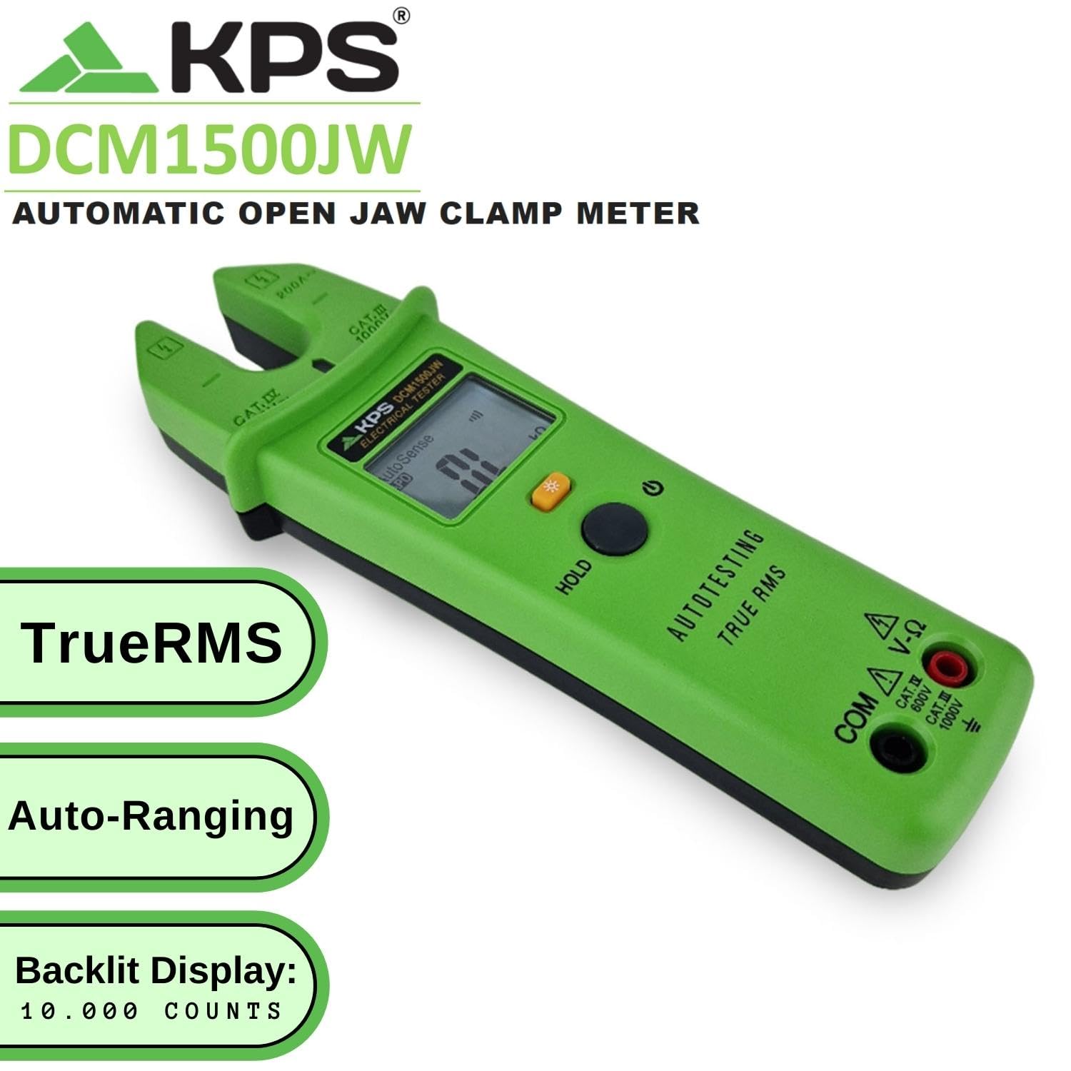KPS DCM1500JW pinza amperometrica TRMS 200A CAT IV