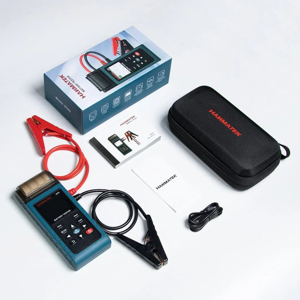 Hanmatek BD60 Tester Batteria Auto 12V 24V con Stampante