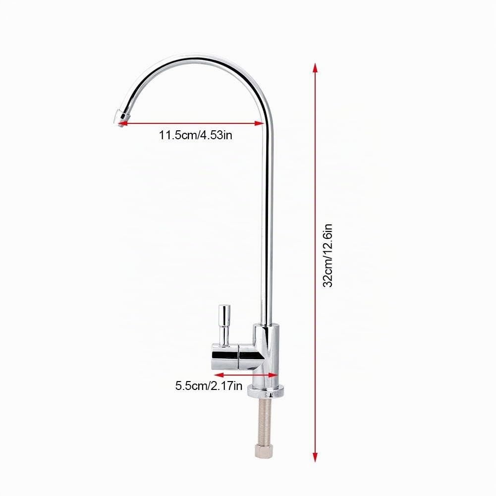TICFOX rubinetto cucina acciaio inox 360° 1/4"