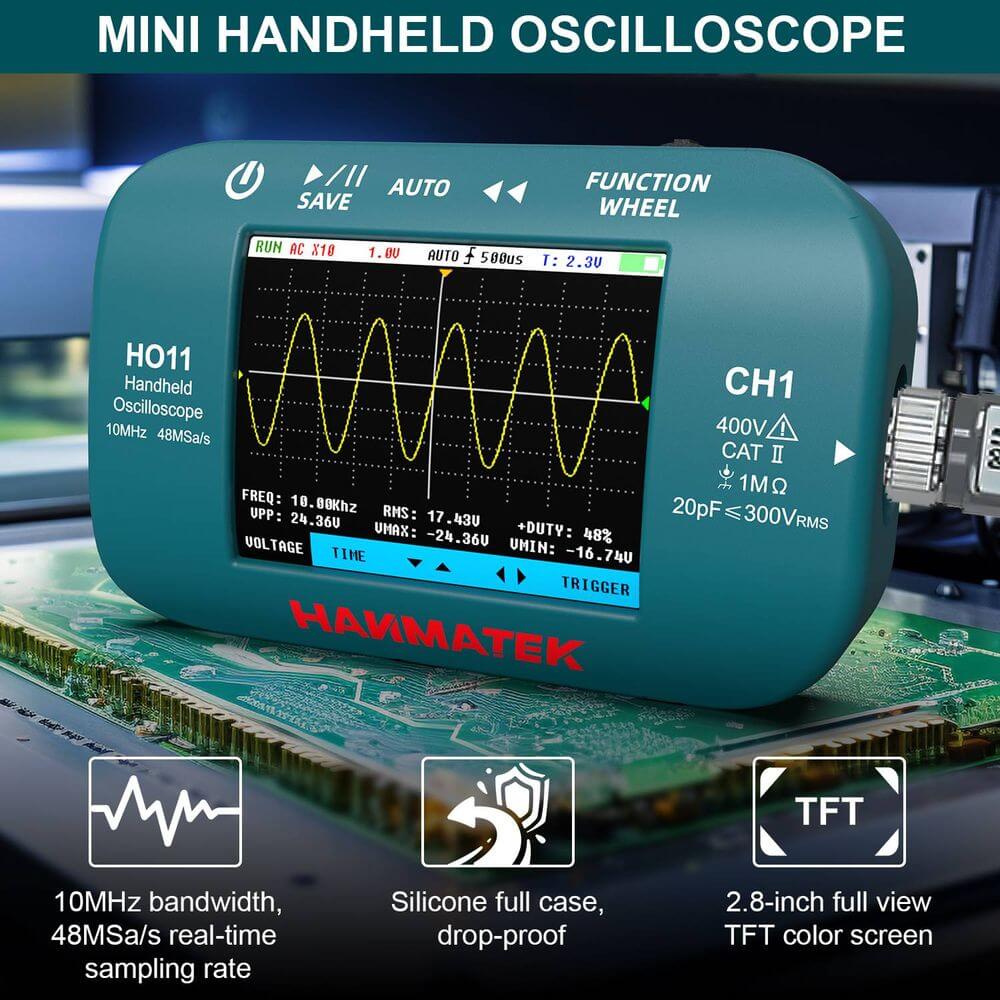 Hanmatek HO11 oscilloscopio palmare 40 MHz portatile