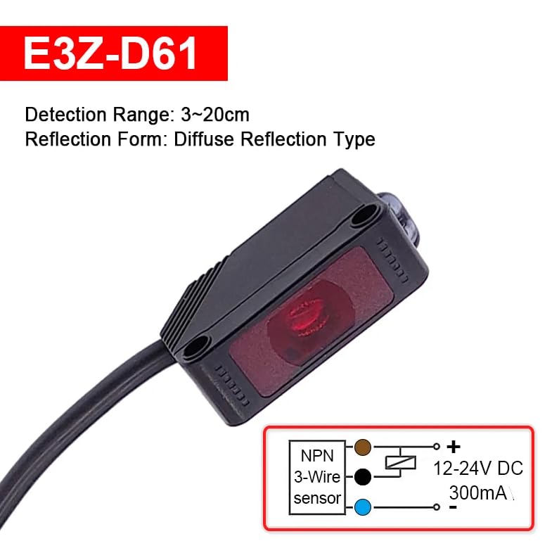 TICFOX E3Z-D61 sensore fotoelettrico NPN 12-24V