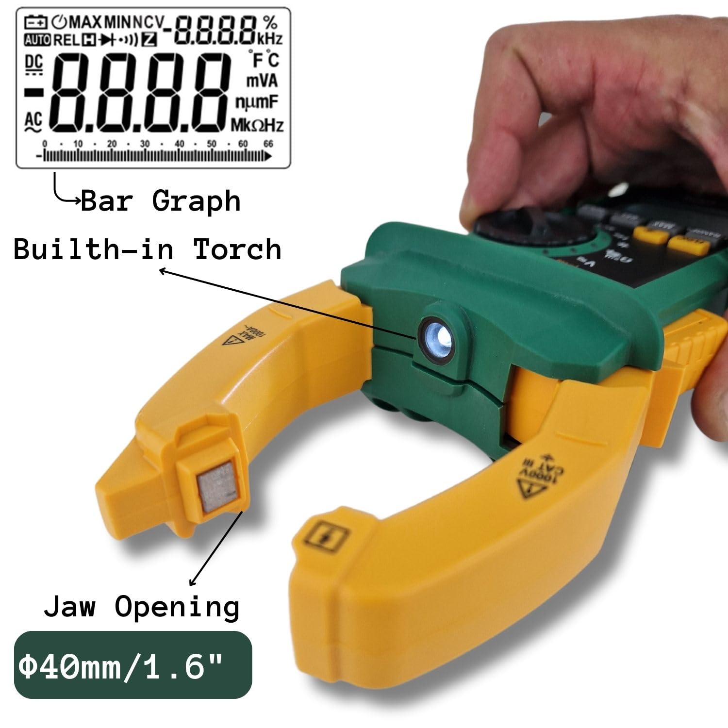 KPS PA700 pinza amperometrica TRMS 1000A 6600 punti