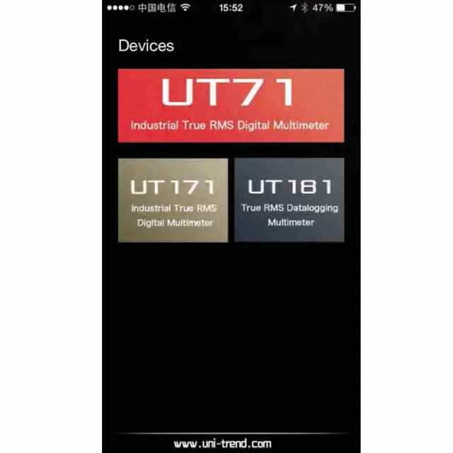 UNI-T iDMM app multimetro Bluetooth Android iOS