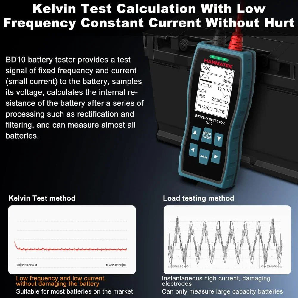 Hanmatek BD10 Tester Batteria Auto 12V 24V 2000A