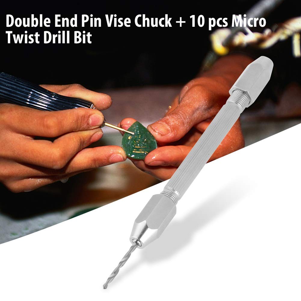 TICFOX mini trapano a mano modellismo 0,5-3,2mm 10 punte
