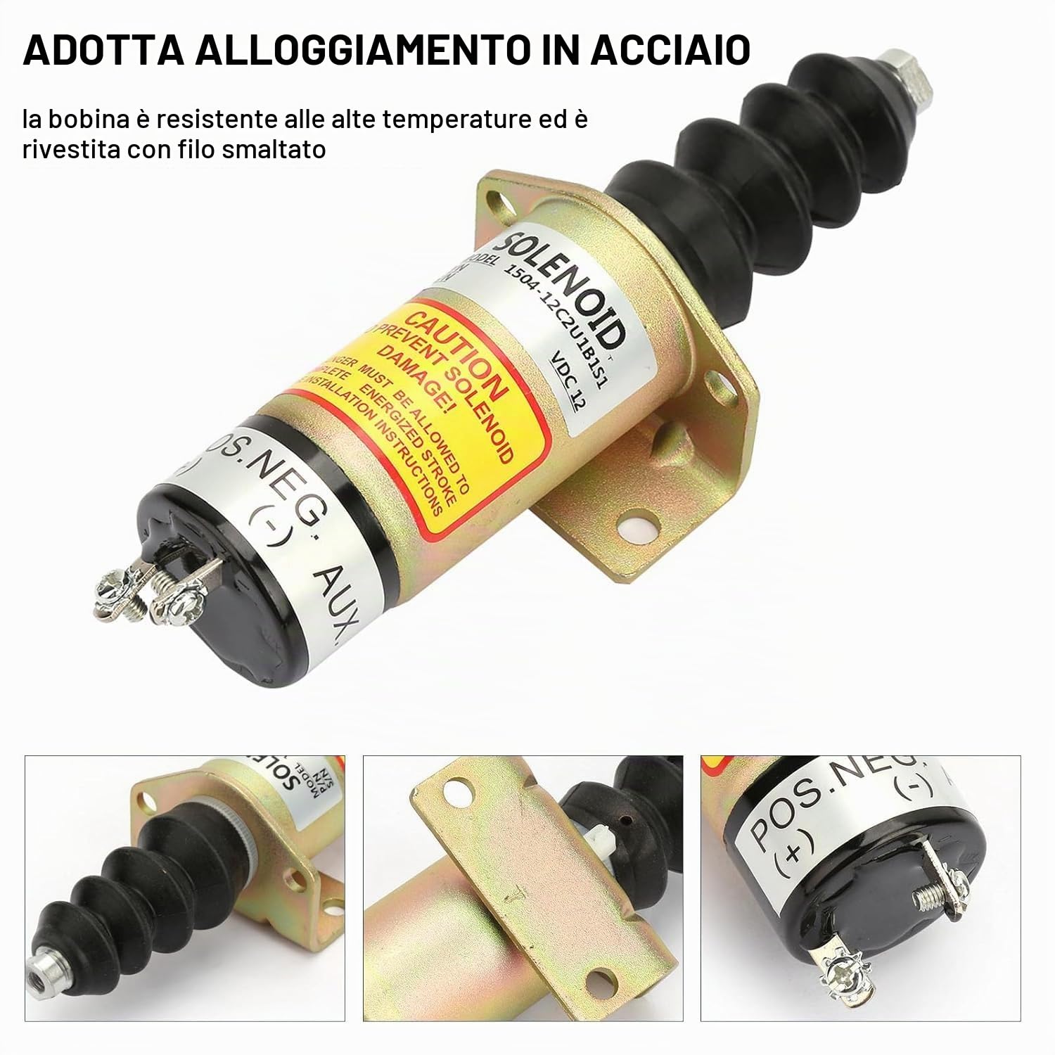TICFOX 1504-12C2U1B1S1 solenoide arresto gasolio 12V