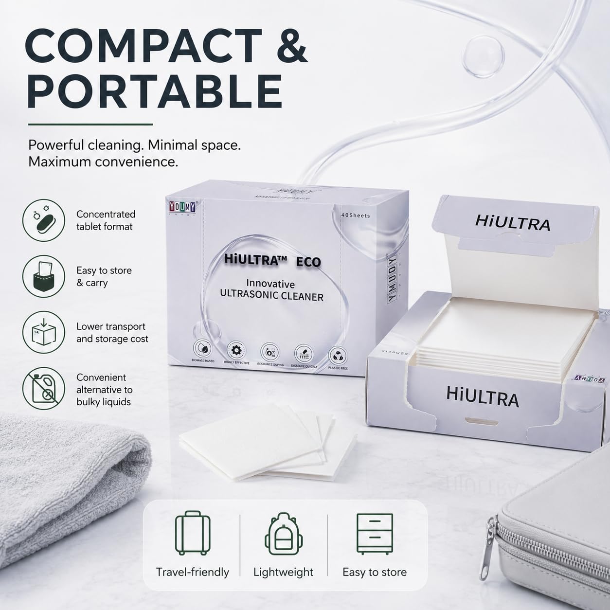 TICFOX Pastiglie Pulizia Ultrasuoni 40pz Concentrato Sgrassante
