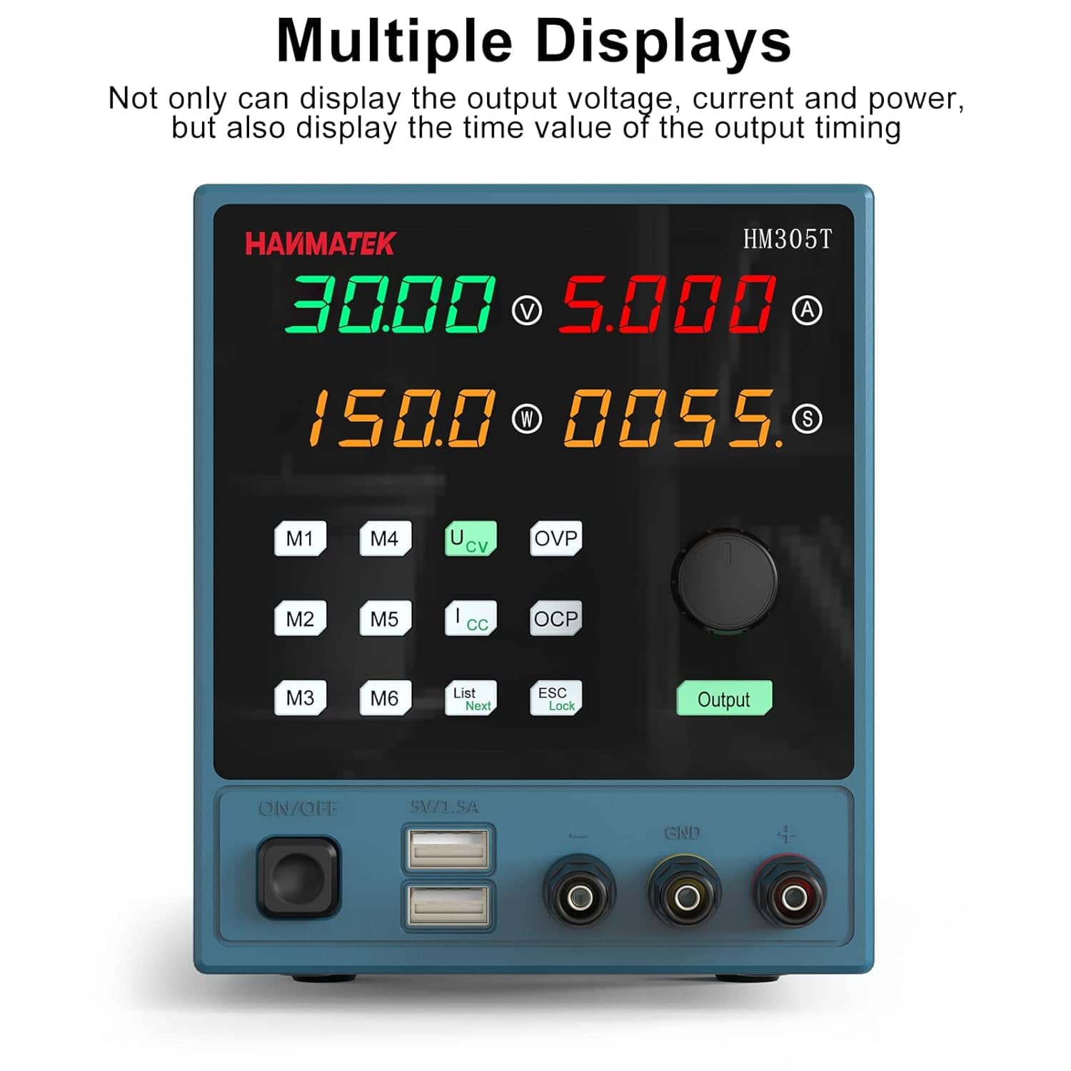 Hanmatek HM305T Alimentatore da Banco 30V 5A Regolabile