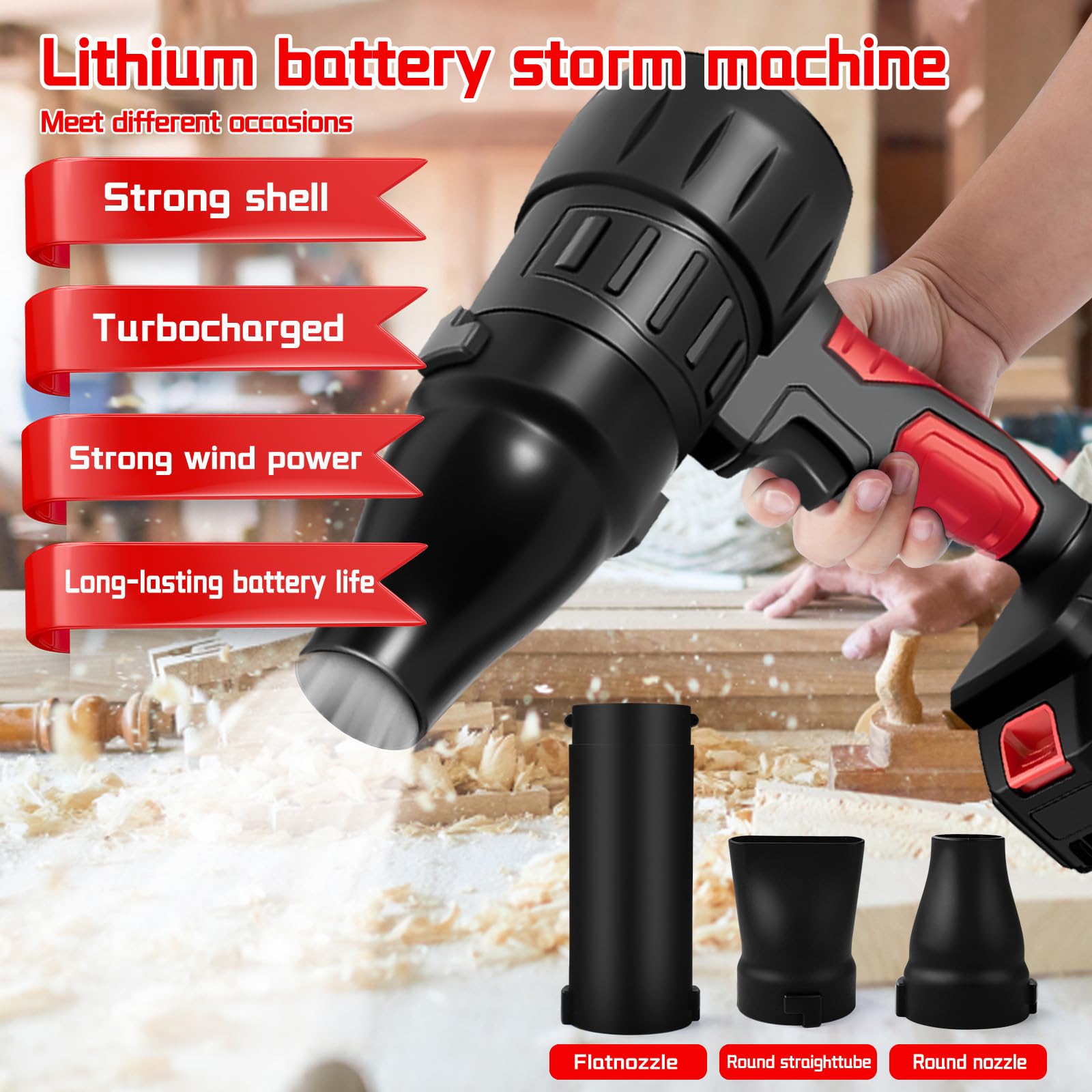 TICFOX Turbo Jet Soffiatore Aria Batteria 35000 Giri/min