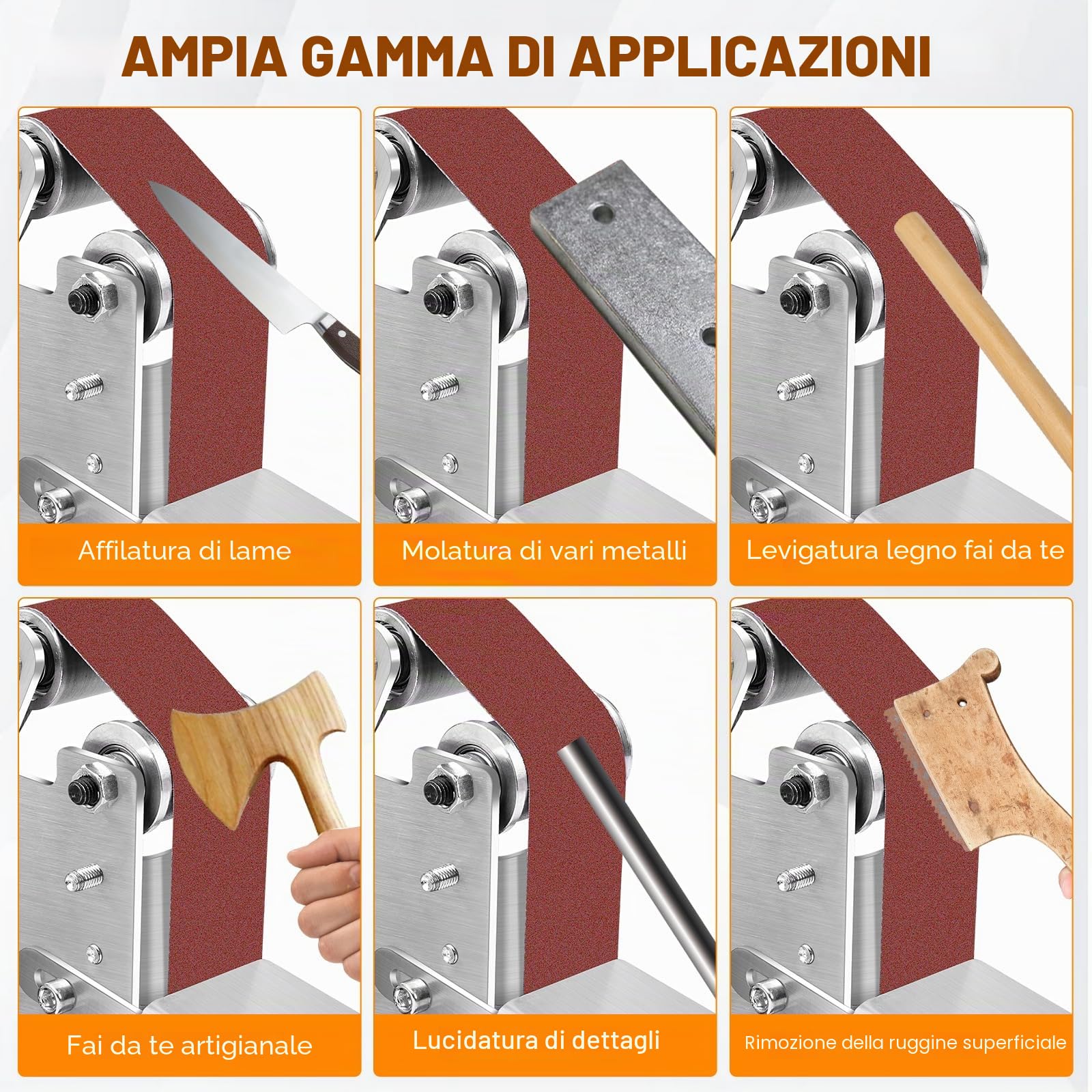 TICFOX mini levigatrice a nastro 7 velocità 30 nastri