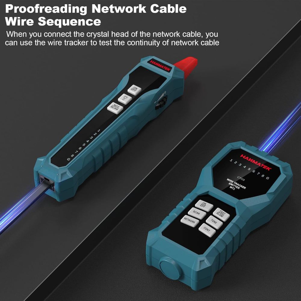 Hanmatek WT1 tester cavi rete RJ45 RJ11 con sonda