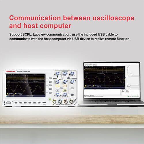 Hanmatek DOS1104 oscilloscopio da banco 110 MHz 4 canali