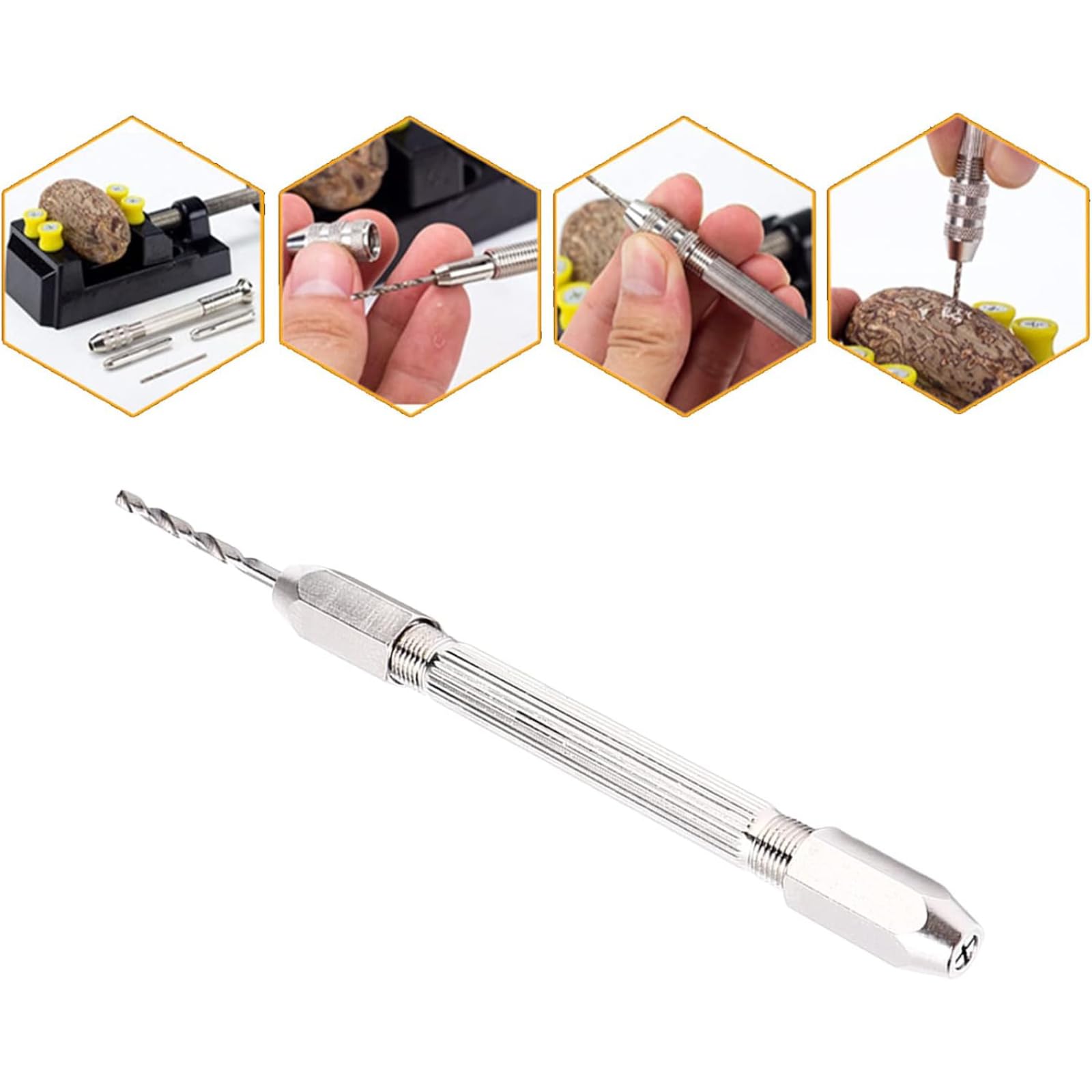 TICFOX mini trapano a mano modellismo 0,5-3,2mm 10 punte